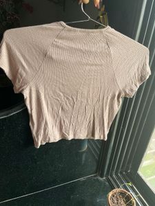 Stylish Ribbed Cut-out Crop Top