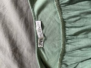 Zara Green Embroidered Dress