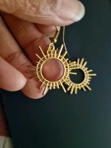 Golden Sundrop Earrings And Vintage Ring