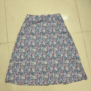 Women Floral Button-Front Skirt