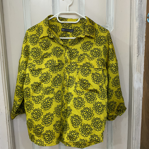 M&S Collection Yellow Print Shirt