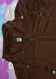 High Neck Double Zipper T-shirt