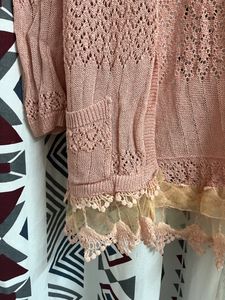 Lace Pink Jacket With Hoodie
