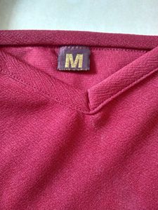 Maroon Peplum Top