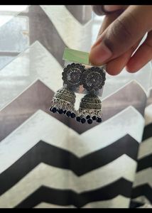 Set Of Two Oxidised Earrings