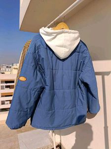 Blue Korean Puffer Jacket