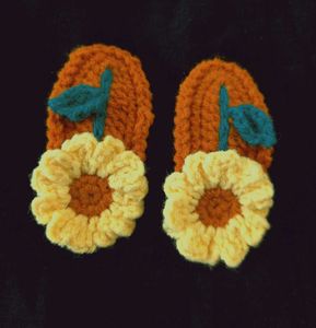 Crochet Sunflower Hairclips