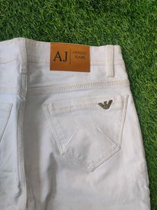 Armani Exchange Denim White Color Jeans
