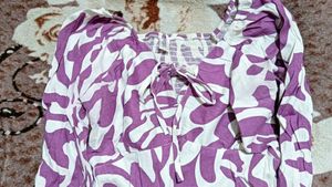 Patterned Long Sleeve Top