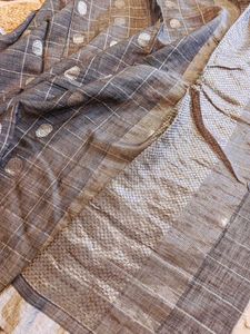 Linen Cotton Banarasi Saree