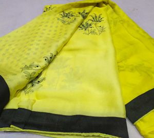 Elegant Yellow Saree Sale New