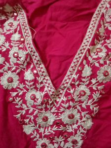 Pink Embroidered Tunic