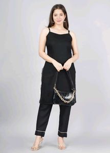 Black Cami Top and Pants Set