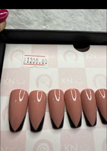 Press On Nails - Black French Tip