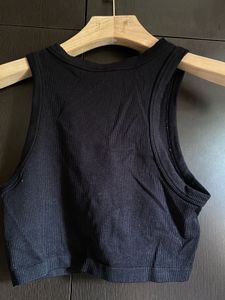 H&amp;M Black Ribbed Cropped Tank Top