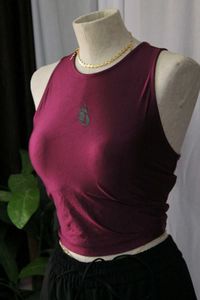 Nike Burgundy Crop Top