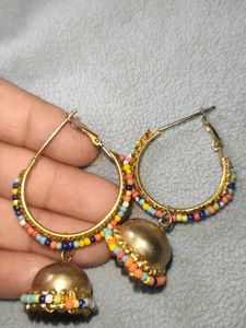 Medium Size Beads Jhumka