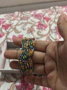 Colorful Beaded Bangle Bracelet