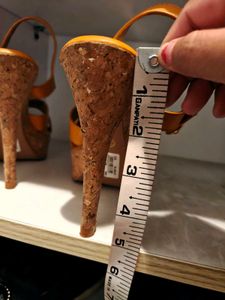 UK 4 New 5 inches Tan Heels &amp; Wedges