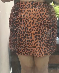 Utbanic Animal Print Mini Skirt