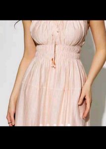 Blue Gathered Dress