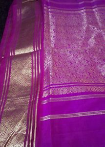 Green &amp; Pink  Pure Silk Saree