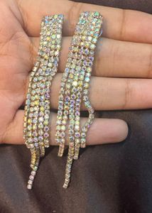 Sparkling Rhinestone Dangle Earrings