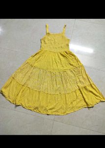Yellow mini dress