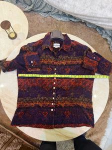 Patterned Button-Down Shirt