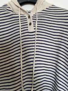 Striped Sweater With Hood