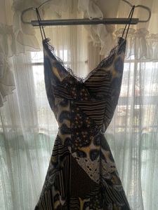Asymmetrical Y2K Pinterest Vintage Lace Midi Dress