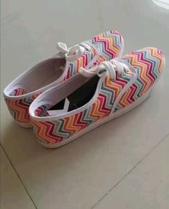 Orange And Red Sneakers