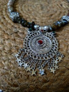 Original Vintage Afghani Labrodite Neckpiece
