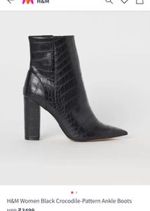 H&M Crocodile Leather Boots