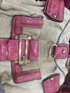 Guess Y2K Pink &amp; Beige Shoulder Bag