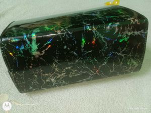 black &amp; holographic hand / shoulder bag