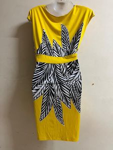 Korean Yellow Party Wear One Piece
