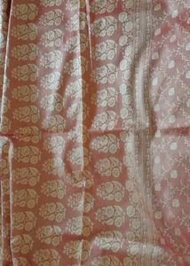Silk Saree With Stiched Fall