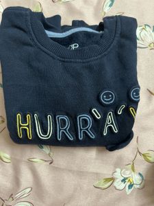 Hop By WESTSIDE Cute &#39;HURR&#39;AY&#39; Sweatshirt- 1-2 Yr