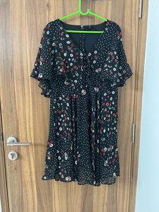 Black Dress With Float Sleeves