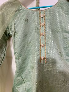 Mint Green Sequin Salwar Kameez
