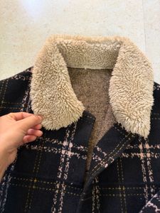Plaid Jacket with Fur Collar ❤️( free 📦)
