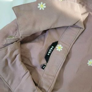 Winter floral jacket.