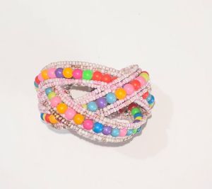 Rainbow Burst Beaded Bracelet - Handmade Fun!