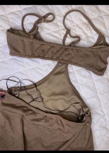 Cutout Brown Mini Dress