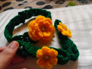 Crochet Flower Napkin Rings (Set of 3)