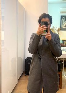 Zara Winter Formal Coat, Size XS, Gray, Fit