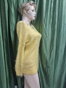 Yellow Fuzzy Knit Sweater