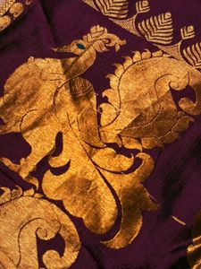 Pure Silk Violet Kanjivaram Saree