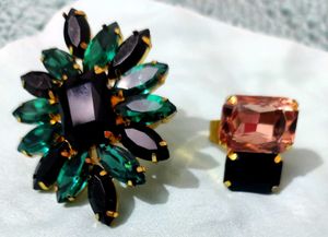 Statement Cocktail Rings - Set of 2